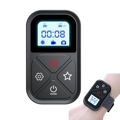 Smart Remote Control for GoPro，Wireless Camera Controller for Hero 12 11 10 9 8 MAX Black with LCD Display Wrist Strap Rainproof WiFi Controller Magnetic Charger Port Go Pro Accessories