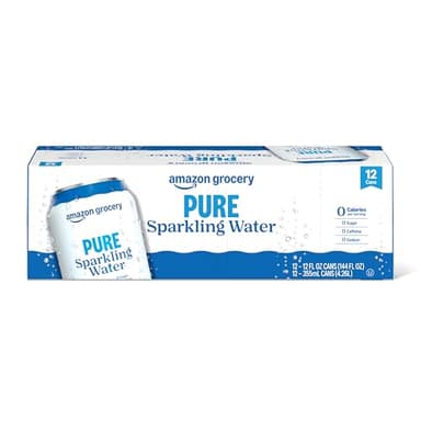 Amazon Grocery, Sparkling Water, Pure, 12 Fl Oz, 12 Cans