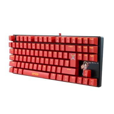 FRTEC - TKL Wired Mechanical Keyboard, One Piece Luffy, Touch Brown, Anti-Ghosting, Compatible with PC, Mac, PS5, Switch, Xbox Series X/S (QWERTY) (One Piece Keyboard)