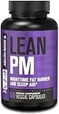 Jacked Factory Lean PM Night Time Fat Burner, Sleep Aid Supplement, & Appetite Suppressant for Men and Women - 60 Stimulant-Free Veggie Weight Loss Diet Pills