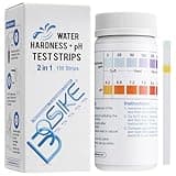 BOSIKE 2 in 1 Water Test Kit Hardness & pH - 150 Strips - Hard Water Tester for Tap Drinking - Softener, Dishwasher, Pool, Spa & Well Testing Kits
