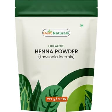 Best Naturals Certified USDA Organic Henna Powder, 227 Gram, Gluten Free, GMO Free, Vegan