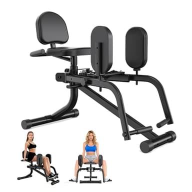 Hip Adduction Abduction Machine by SEWD – Home Gym Inner/Outer Thigh Trainer for Strength Training, Two in One Compact Glute & Thigh Workout Equipment. (Resistance Cord)