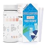 Iron Test Strips for Pool Water: 100 Counts Pool Iron Test Kit Testing 0-25 ppm Iron in Hot-Tub Spa - Pool Metal Test Kit for Above-grough and Inground Pool Testing Iron (Fe2+ and Fe3+)