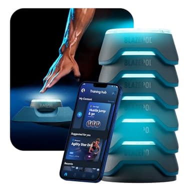 BlazePod Reaction Training Kit Smart Pods for Speed, Agility & Cognitive Drills - Pro-Level Training for Athletes, Trainers, Therapists & Coaches - App Access Included (6 Pods)