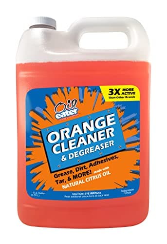 Orange Cleaner Degreaser, 1-Gallon Concentrate for Oil Removal, Grease Stains and Heavy Duty Automotive, Outdoor, Floor Cleaning, Grease & Gunk