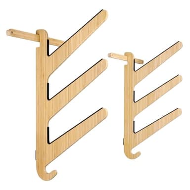 Grassracks Bamboo Surfboard Rack for 3 Boards - Snowboard Mount or Surf Wall Rack Kaua'I Trip (3 Boards, Bamboo)