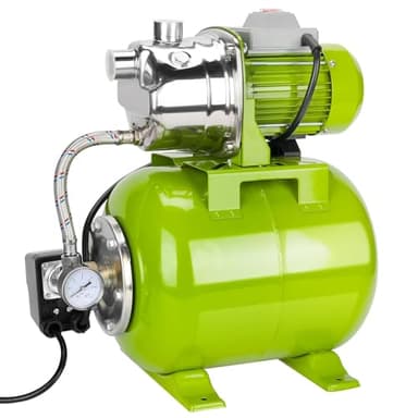 1HP Shallow Well Pump with Pressure Tank, 115V, Stainless Steel Irrigation, Automatic Water Booster Jet Pump for Home, Garden, and Lawn Use – Reliable Water Supply Solution