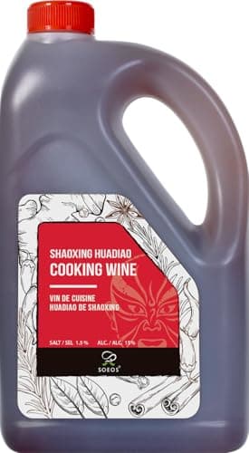 Soeos Shaoxing Cooking Wine, 51.24oz (1500ml), Chinese Cooking Wine, Shaoxing Hua Diao Cooking Wine, Premium Cooing Wine for Asian-Style Cooks