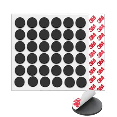 36Pack, Round Magnets Dots Peel and Stick, (Diameter 0.8" x 0.08" Thick) Precut Magnetic Tapes with Adhesive Backing, Circle Flexible Magnets for DIY, Art Projects, whiteboards & Fridge