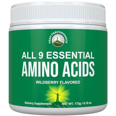All 9 Essential Amino Acids Powder. Pre + During + Post Workout with EAAs + BCAAs for Energy, Muscle Growth, and Recovery. Non-GMO BCAA and EAA Powders for Men + Women. 3rd Party Tested. Wildberry