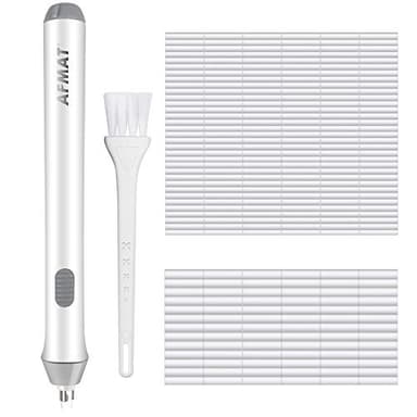 AFMAT Electric Eraser for Drawing, Battery Operated Eraser with 140 Refills, Electric Erasers Kit for Artist, Art Erasers for Painting, Sketching, Drafting, Detailer Tool for Crafting EEW001(White)