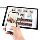 Slide Viewer Light Pad for Slides and Film Negative Scanning, Ultra-Thin A4 Size Magnetic Backlight with 3 Brightness Levels, USB Powered