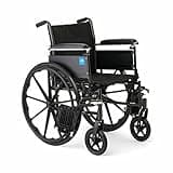 Medline K3 Guardian Wheelchair, 18" Wide Seat, Height-Adjustable Full-Length Arms, Swing-Away Footrests - Lightweight, Foldable Mobility Aid for Enhanced Comfort and Independence