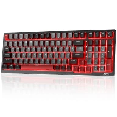 RK ROYAL KLUDGE RK98 Gaming Keyboard, Wireless Mechanical Keyboard 100 Keys Tri-Mode BT5.1/2.4G/USB-C Full Size Hot Swappable Custom Keyboard with Numpad RGB Backlit, Massive Battery, Silver Switch