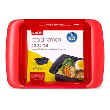Rapid Ramen Cooker | Microwavable Cookware for Instant Ramen | BPA Free and Dishwasher Safe | Perfect for Dorm, Small Kitchen or Office | Bright Red