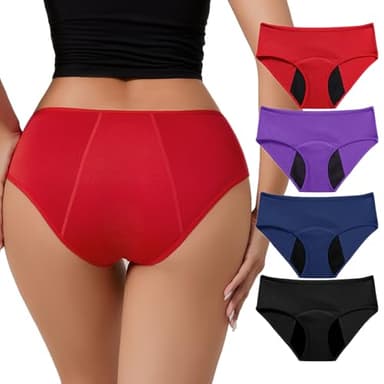 VAYLUX Women Incontinence Underwear, Leakproof Panties, Reusable Urinary Leakage Protective Briefs, Bladder Leak Fast Absorb (Small)