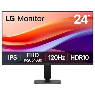 LG 24U411A-B 24-inch Full HD (1920 x 1080) IPS Computer Monitor, 120Hz, HDR10, Reader Mode, Flicker Safe, HDMI, Slim Stand Base, Black
