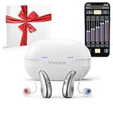 Vivtone Bluetooth Hearing Aids with Phone Call & Music Streaming Function, Rechargeable OTC Hearing Aids for Seniors Adults, Receiver-in-Canal Digital Devices with Noise Cancelling, Xpure