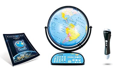 Replogle Globe For Children Interactive 12 Inch Talking World Globe With Stand,Learning Educational Toy4Kids For Classroom Kids Ages 4-8 & Decor