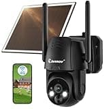 Jennov 4G LTE Cellular Wireless Solar Security Cameras Outdoor, 2K No WiFi Camera Home Security with Color Night Vision/PIR Human Body Sensing/AI Human Detection for jobsite barns Farms Garage& RV