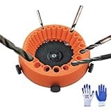 Drill Bit Sharpener, Drill Bit Sharpener for all bit, 1/16" to 1/2" Bits, Powered by 125mm Angle Grinder, Eco-Friendly PLA Design for High-Speed Steel, Masonry, Carbide, Cobalt & Tin-Coated Bits etc