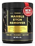 Marble Etch Remover - For Limestone, Travertine, Alabaster & Onyx, Removes Stains, Dull Spots, Water Rings, Light Scratches - Pre-Mixed Polishing Paste 8oz