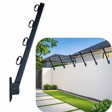 LEHUOJIA Adjustable Fence Extender 1 Pack, 26 Inch Carbon Steel Fences Extension for Top of Fences, Heavy Duty Privacy Topper, Fence Post Extender for Dogs