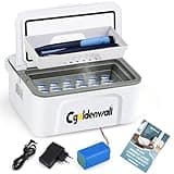 CGOLDENWALL Portable Insulin Cooler Box for Max.12 Pens, 7.5 * 3 * 2.7inches Internal Capacity 32-64℉ Setting with 5V 13600MAH Battery Mini Medicine Refrigerator for Home &Outdoor Use