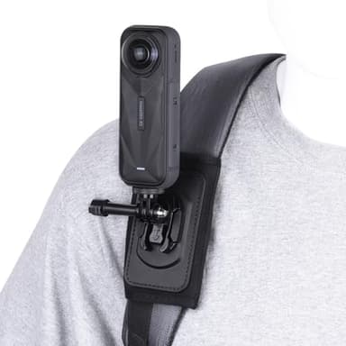 BRDRC Backpack Mount for Insta360 X5 X4 Air, Bag Strap Anti-Slip Shoulder Clip Belt for Insta 360 X5 X4 Air X3 X2 GO 3S Ace Pro, for DJI OSMO 360, for GoPro Action Camera Accessories