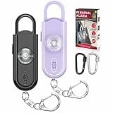 Safe Sound Personal Alarm, 2 Pack 130 dB Loud Siren Song Emergency Security Alarm Keychain with Strobe LED Light, Personal Sound Safety Siren for Women, Men, Children, Elderly