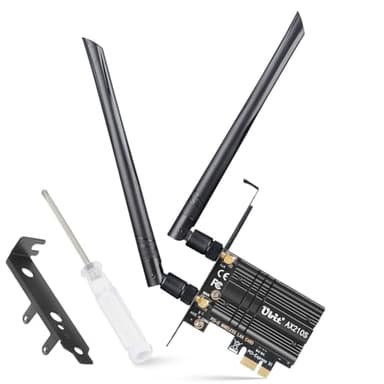 Ubit WiFi Card 6E 5400Mbps for Intel (6GHz&5Ghz&2.4GHz) PCIe WiFi Card, BT 5.3, PCIe Network Card with OFDMA,Ultra-Low Latency, Supports Windows 10/11 (64bit)