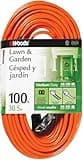 Woods 0724 16/2 100' Orange Outdoor Extension Cord, 100 Foot