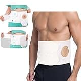 Ostomy Support Belt，Adjustable Prevent Parastomal Hernia Stealth Support Belt For Men Women,Colostomy Ileostomy Postoperative Abdominal Belt (White, M (32-38in))