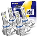 AUTOONE 9005 9006 Bulbs Combo, 6000K White Super Bright 9005/HB3 9006/HB4 Halogen Replacement Fog Light Bulbs, Plug and Play, Pack of 4