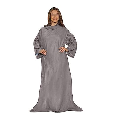 Snuggie The Original Wearable Blanket With Sleeves & Pockets | Fleece, Oversized Throw for Adult Men & Women, Machine Washable, Great Gift for Holidays, As Seen on TV | One Size, Light Grey, 71 x 54