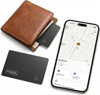 Ultra Slim Air Card Tag: 2026 MFi Certified Wallet Smart Tracker Card - Compatible with Apple Find My Wallets Finder Tracking Cards Tags, Keep Track Item Locator of Luggage, Passport, Purse, Backpack