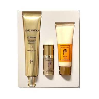 THE WHOO Ultimate Anti-Wrinkle Sunscreen 75ml Set SPF50+/PA++++ Made in Korea