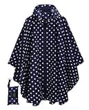 POWINSUN Fashion Hooded Rain Poncho Waterproof Raincoat Jacket with Pocket for Women/Men/Adult