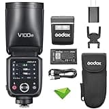 Godox V100 N V100-N 100Ws TTL Flash for Nikon Cameras, 400 Full Power Flashes, 1.7s Recycle Time, 2.4G Wireless with External Flash, HSS Speedlight, Touchscreen Flash (Godox V100-N USA Version)