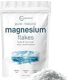 Micro Ingredients Magnesium Flakes, 6lbs | Great Alternative to Epsom Salt for Foot & Body Bath Soaks | High Absorption | Natural Magnesium Chloride Minerals | Relaxation & Skin Hydration Support