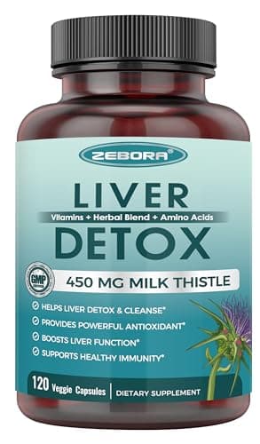 Milk Thistle Supplement for Liver Cleanse Detox & Repair, Liver Supplement with 450 mg Milk Thistle Extract (80% Silymarin) for Liver Support and Health, GMO-Free, 120 Veggie Capsules (60 Day-Supply)