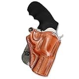 Premium Leather OWB Paddle Holster Open Top Fits Colt Python 357 Magnum 3" Barrel, Right Hand Draw, Brown Color #1303#