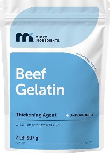 Beef Gelatin Powder, 2lb (32oz) | Premium Source from Grass-Fed & Pasture Raised Beef | Unflavored Thickening Agent for Cooking & Baking | Rich in Natural Protein & Collagen | Non-GMO, Gluten Free