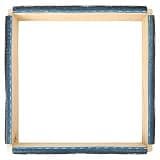 Pllieay 16 * 16 Inch Punch Needle Frame, Gripper Frame Square Tufting Frame with Needles Fabrics Holder for Rug Punch Needle and Embroidery Craft