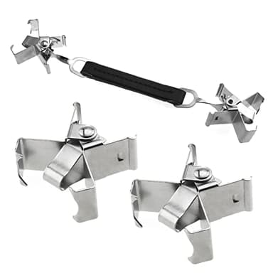 DGHAOP Stainless Steel Wet Canvas Clips Oil Painting Frame Divider Portable Picture Frame Dividers (Stainless Steel Clip x 2pcs + Double Clip with Handle x 1pcs)