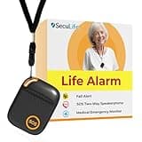 Elderly Safety 4G Medical Alert System - Fall Detection, GPS Location, 24/7 Monitoring Mobile Caregiver App, Small, Lightweight - Wearable SOS Panic Button, Personal Safety, Assistive Speakerphone