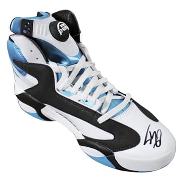 Shaquille O'Neal Signed Left Reebok Shaq Attaq Retro 2022 Magic Shoe BAS Witness - Autographed NBA Sneakers