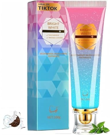 Niacinamide Whitening Toothpaste, Kimralur Triple Whitening Intensive Niacinamides Toothpastes, Fluoride-Free Formula is Suitable for Sensitive Teeth (1)