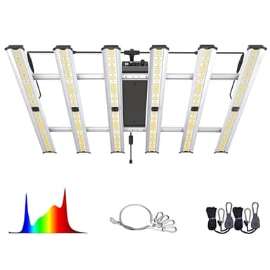 Grow Light FARMLITE LED Grow Lights for Indoor Plants Full Spectrum Growing Light Plant Hanging Growing Lamps Seedling Daisy Chain Dimmable Board 4x4ft Coverage (320watts)